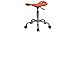 Flash Furniture Taylor Vibrant Orange Swivel Tractor Seat and Heavy Duty Chrome Base Stool
