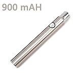 TriRanger USB Charger Pen Battery Variable Voltage - 900 mAh Double Capacity (Silver)