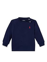 Ralph Lauren Little Boys Polo playera de algodón de manga larga
