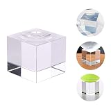 Crystal Ball Stand for 60mm (2.36") Crystal Ball, Lensball - Cube Clear Crystal Display Stand - 2 Packs