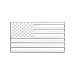 Cruiser Accessories 83083 American Flag 3D-Cals Raised Adhesive Decal, Chrome
