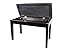 TMS Black Ebony Wood Leather Piano Bench Padded Double Duet Keyboard Seat Storage