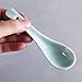 AnBnCn 6 Piece Ceramic Asian Soup Spoon/Appetizer Spoon Set,Mint_Colored