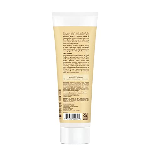 SHEAMOISTURE BABY LEAVE-IN CONDITIONER FOR CURLY HAIR RAW SHEA, CHAMOMILE AND ARGAN OIL MOISTURIZES AND HELPS DETANGLE DELICATE CURLS AND COILS 10.3 OZ