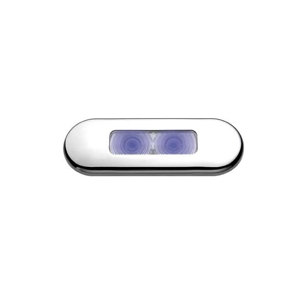 MARINE-BOAT-LED-BLUE-OBLONG-STAINLESS-STEEL-COURTESY-LIGHT-AWESOME-ACCENT