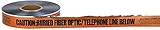 Mutual 17774 Polyethylene Underground Tele/Fiberoptic Detectable Marking Tape, 1000' Length x 6