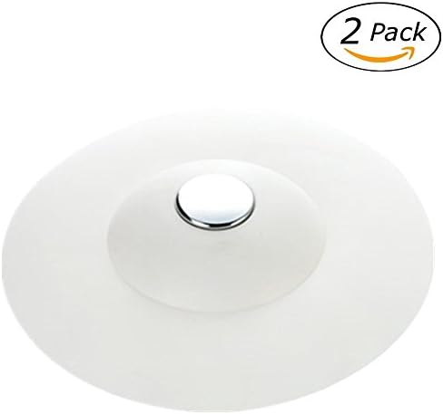 2Pcs Shower Drain Stopper Plug Bathtub Cover Portable Silicone Hot Bath Tub Sink Strainers Protectors Good Grips Hair Catchers for Floor, Laundry, Kitchen and Bathroom, 2 in 1 Stop & Filters