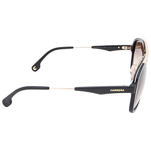 Carrera Men's Ca133s Aviator Sunglasses, Black Gold/Brown Gradient, 57 mm