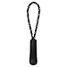 [10] Zipper Pulls - Strong Nylon Cord with Ergonomically Designed Rubber No Slip Textured Gripper Pull- High Quality Materials Built to Last-Zipper Fixer-by NEO Tactical Gear (Black/Black & White)