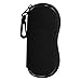 Ultra Light Foam Eyeglass Case – Soft Sunglasses Case with Zipper Closure and Belt Clip for Ultimate Convenience and Protection – Black