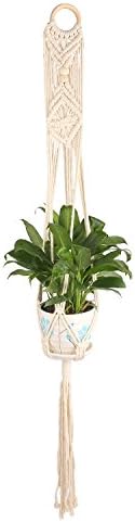Hanging Planter – HUMUTU Macrame Plant Hanger Indoor Outdoor, Large Hanging Plant Holder Bohemian décor for Home and Balcony 45 Inch
