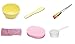 Facial Modeling Rubber Mask Mixing Bowl Set (6pcs) for Skin Care - Mixing Bowl, Spatula, Pack Brush, Measuring Spoon, Facial Cleansing Sponge and Cosmetic Hairband Hairlace