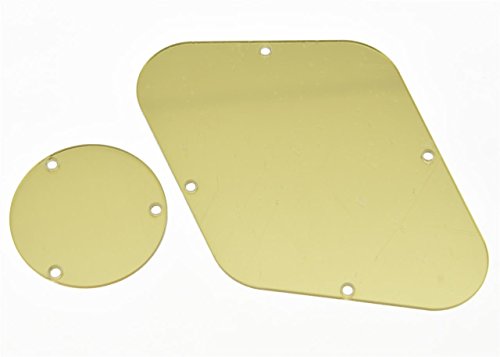 KAISH Gold Mirror LP Pickguard Back Control Plate Switch Cavity Covers for Epiphone Les Paul