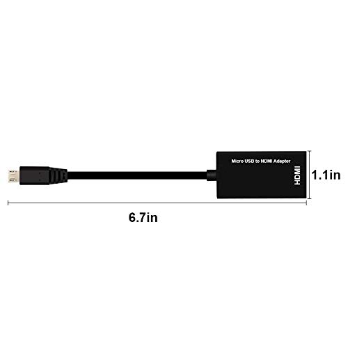 Micro USB to HDMI,ZAMO 5 Pin to 11 Pin Converter Compatible Android Smart Phones and Tablets,Support 1080P High Definition Resolution