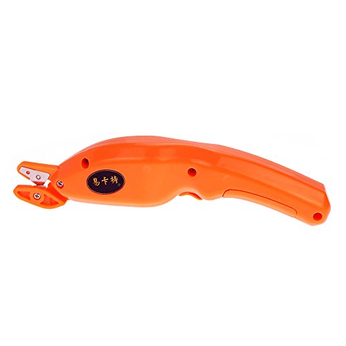Suoyigou Battery Operated Mini Safe Electric Scissors,Kids Scissors (Orange)