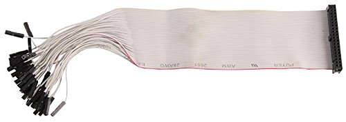 Pro Signal PSG-40F-40FPIN 40 Way IDC Socket To 40 Way Split Socket GPIO Ribbon Cable, 250mm
