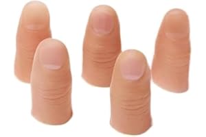 5Pcs Magic Thumb Tips Set, Reusable Rubber Stage Props, Fake Fingers Magic Accessories for Magic Tricks and Pranks