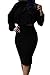 VOGRACE Women's High Neck Cloak Cape Top Bodycon Skirt 2 Pieces Outfit Dress