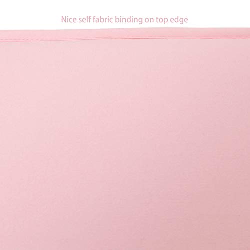 CaSaJa Napping Microfiber Crib Bumper Pads Protector, Soft and Breathable for Baby Boys and Girls, Fits Standard Size Crib and Toddler Beds 28 inches x 52 inches, Machine Washable, Baby Pink