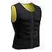Cimkiz Sauna Vest for Men Waist Trainer Zipper Neoprene Sauna Suit Tank Top (S, Yellow)