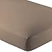 Bare Home Fitted Bottom Sheet Queen Size - Premium 1800 Microfiber - Ultra-Soft Hotel Luxury - Deep Pocket - Durable and Long Lasting (Queen, Taupe)