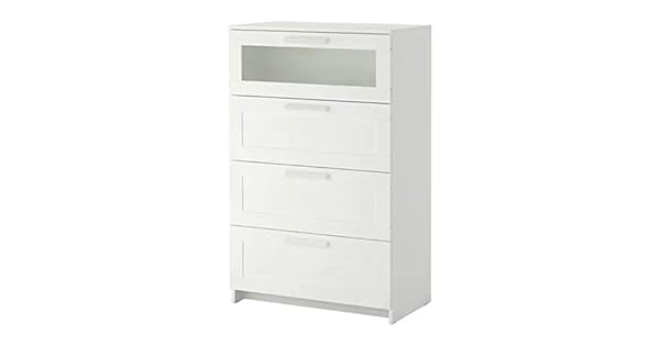 Brimnes Chest Of 4 Drawers White Frosted Glass Amazon Ae Shoptreat