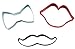 Wilton 3-Piece Cookie Cutters, Tie/Mustache/Lips