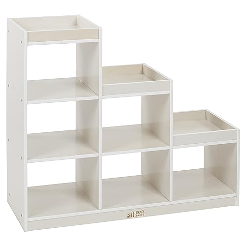 ECR4Kids 3-2-1 Cube Storage Cabinet, Display Shelf, White Wash