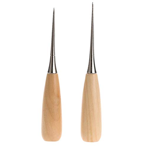 Leather Repair Round Solid Tool Sustainable Home Use Sharp Edge Lightweight and Portable Wood Handle Scratch Awl Tool Pin Punching