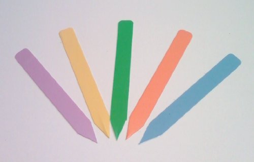100 4" mixed colored 10 colors plastic plant stake…