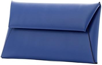 BYSUMMER MARKFRAN Leather Envelope Clutch (Cobalt Blue)