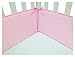 American Baby Company Cotton Percale Crib Bumper, Pink, for Girls