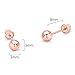 14k Rose Gold 3mm Plain Hollow Gold Ball Children Screw Back Baby Girls Earrings