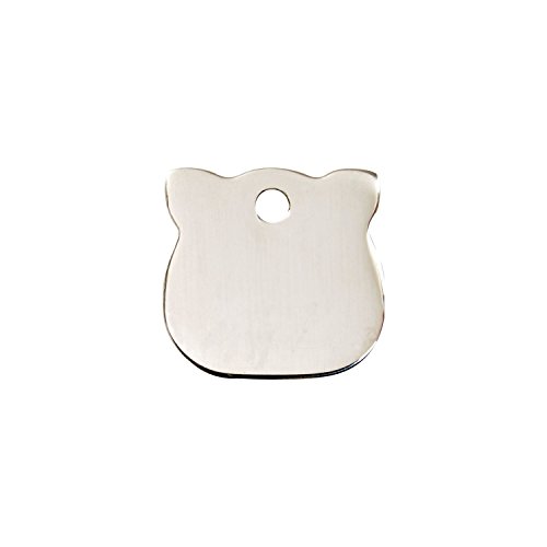 Personalized Stainless Steel Dog Tag with Engraving - Cat Head (Small)