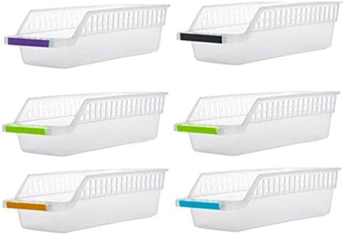 Tormeti 6 Pcs Set of Fridge Freezer Food Storage Drawer Box Organizer Container