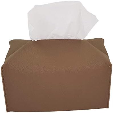 Premium Tissue felt Leather Covers, Decorative Square Tissues Dispenser Clear Cover holders for Toilet bathroom Box…
