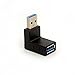 BSHTU USB 3.0 Adapter 90 Degree Right Angled Gender Changers USB Connector Type A Vertical Male to Female Extender L-Shape Plug 2Pcs (UP)