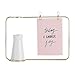 SS&Y Prisma 5x7 Picture Frame – Geometric Wire Photo Frame for Desktop Matte Brass - Photo Frame with a Beautiful Flower vase.