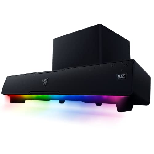 Razer Leviathan V2 Multi-Driver PC Gaming Soundbar mit Subwoofer - THX Spatial Audio - kompaktes Design - Chroma RGB - Bluetooth 5.2 - für PC, Desktop