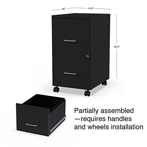 STAPLES 2Drawer Vertical Locking File (Black, Sold as 1 Each