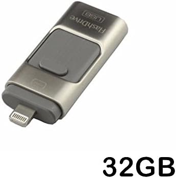 USB Flash Drives for iPhone,32GB USB 3.0 iphone Flash Drive with Lightning Connector External Storage Memory Expansion for iPhone iPad iPod Android Phone Computers (Transformer Silver 32G)