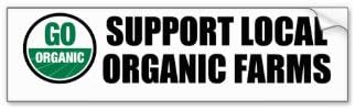 Palmetto State Retailers 3" X 11" Support Local Organic Farms Vegan Bumper Sticker