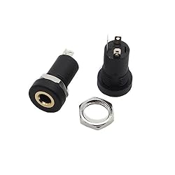 Maxmoral 6PCS Stereo Panel Mount Jack 3.5mm Audio