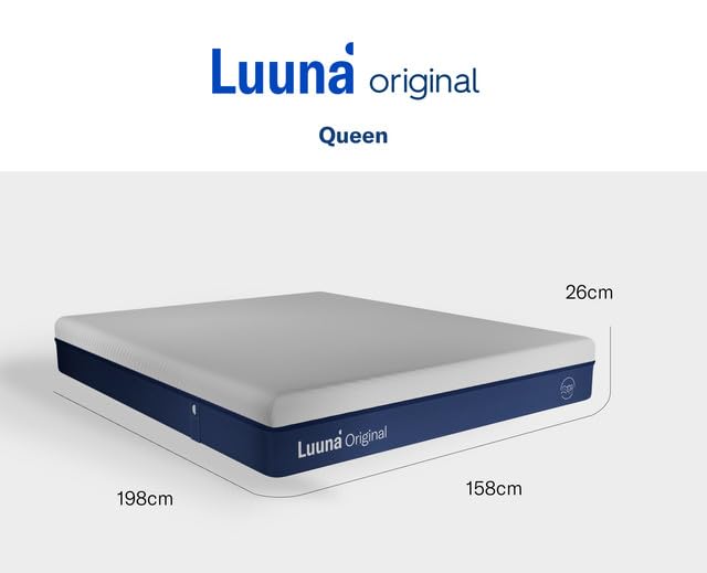 Colchão Queen Luuna Original Macio 26cm, bloqueio de movimento, 10 Anos