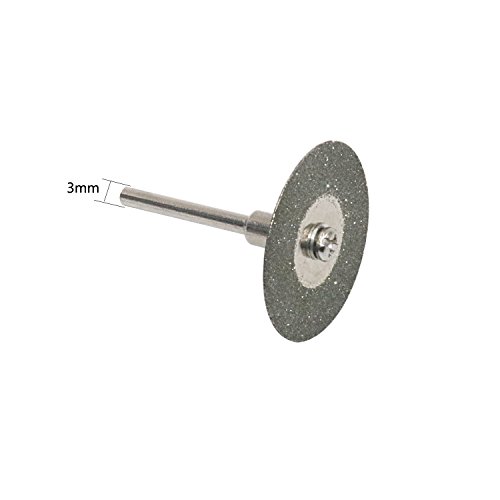NIUPIKA Diamond Cutting Wheels Cutoff Saw Discs Wheel Cut Blades with Mandrel 3mm Dremel Rotary Tool Set (Ï† 30mm)