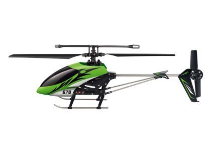 Haktoys HAK678 17" Single-Blade 3 Channel RC Helicopter, Gyroscope, Rechargeable, Ready To Fly, and with LED Lights - Colors May Vary