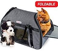 Dreamy Pup Premium Airline Approved Soft-Sided Under Seat Pet Carrier - Best for Small Dogs Cats Foldable - TSA Pets Carrier Bag - in-Cabin Mesh Air Travel Carriers