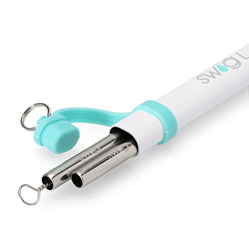 Swig Life Edelstahl-Trinkhalme, 21,6 cm, wiederverwendbar, tragbare Metall-Trinkhalme mit Reinigungsbürste und Reise… – Bild 4