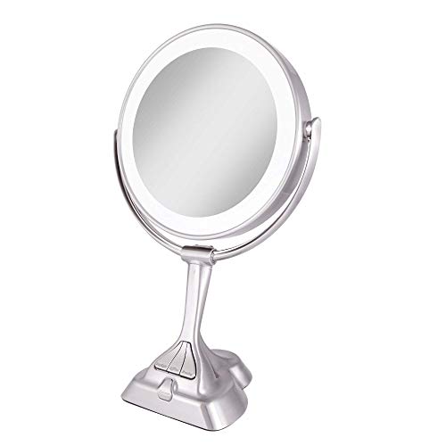 Zadro Led Light Dimmable Dual-sided Vanity Mirror, Satin Nickel - Thumbnail 3
