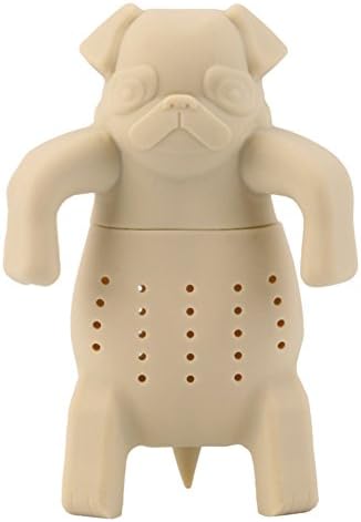 Dog Pug Shape Tea Infuser Loose Leaf Strainer Herbal &amp; Fruit Tea Filter Diffuser Food Grade Silicone